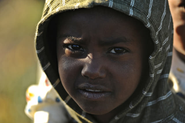 아프리카 에티오피아에서 만난 아이.