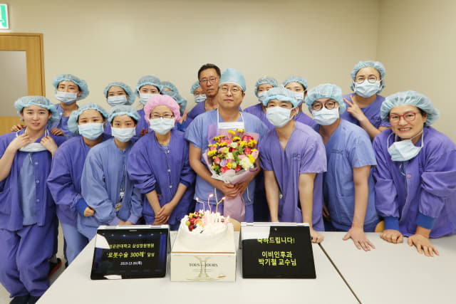 성균관대학교 삼성창원병원은 26일자로 로봇수술 300례를 달성했다./삼성창원병원/