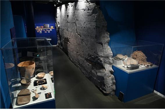 프랑스 라로셸 자연사 박물관에 전시된 반구대 암각화 3D 실물 모형./울산암각화박물관/