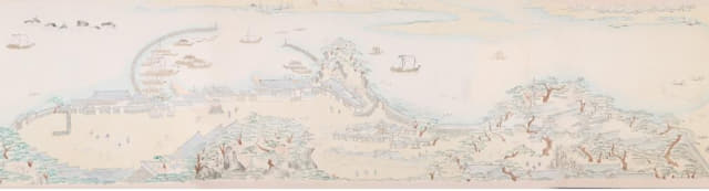 20세기 초 조선시대 부산포에 있는 초량왜관과 주변 일대를 그린 ‘초량화관지도’./부산박물관/