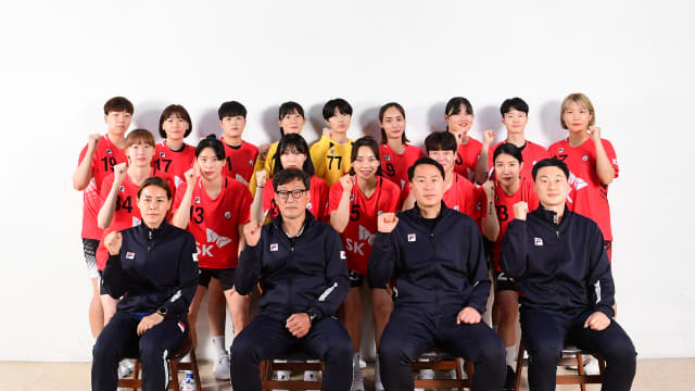 2020 도쿄올림픽에 출전하는 여자핸드볼 대표팀 단체사진.