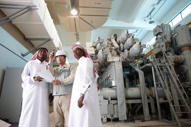 2009년 카타르 전력망 확충사업 현장 모습./효성중공업/